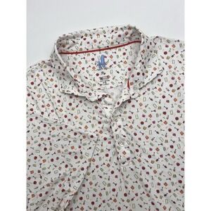Johnnie-O Polo Featherweight Men's‎ XL White Shaken Cocktail Drinks Golf Shirt